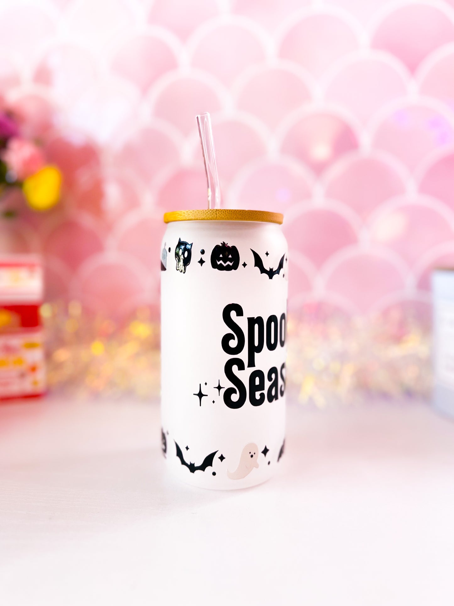 Spooky Season - 16oz Frosted Glass Tumbler (Choose a Design)