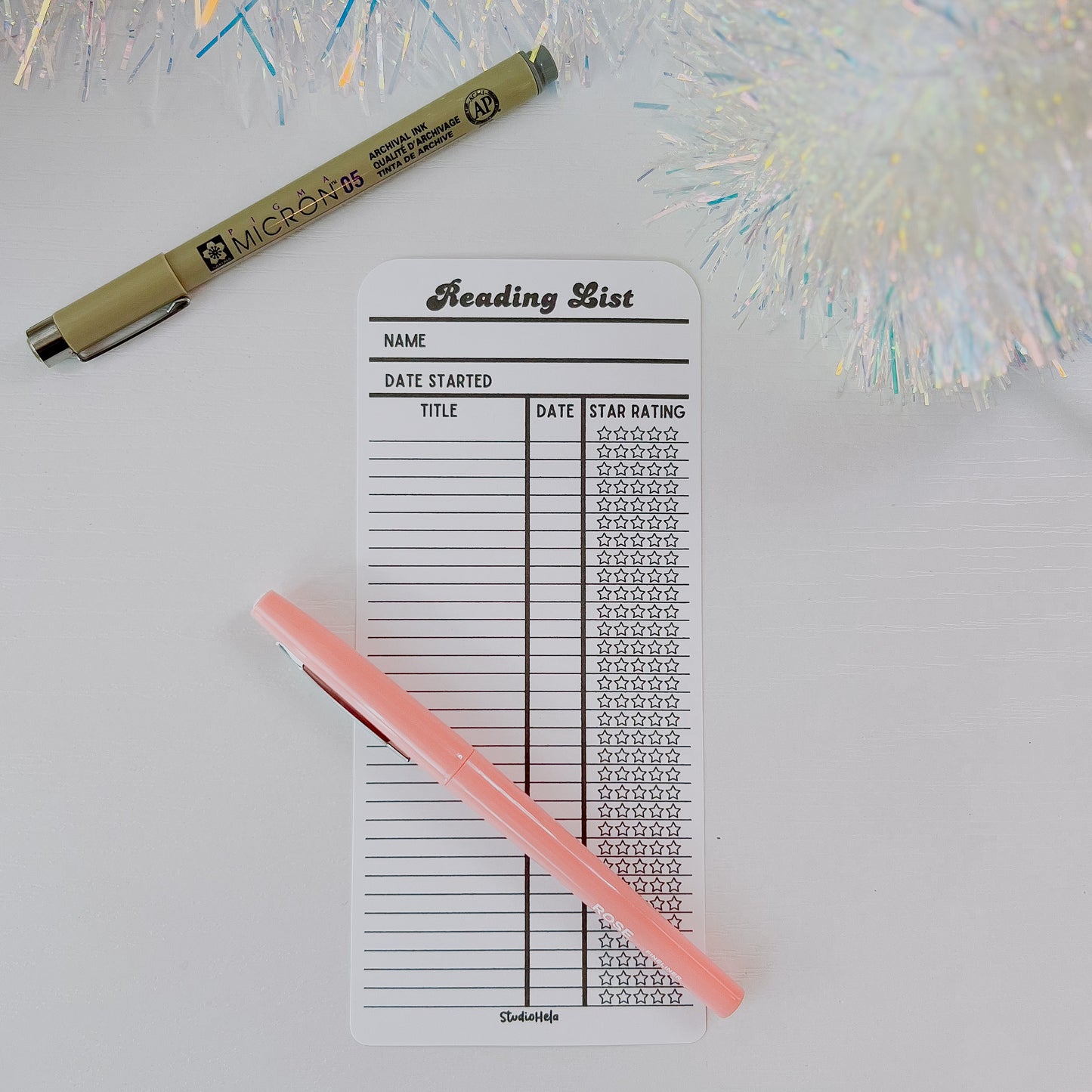 Reading Tracker Bookmark - 3"x7"