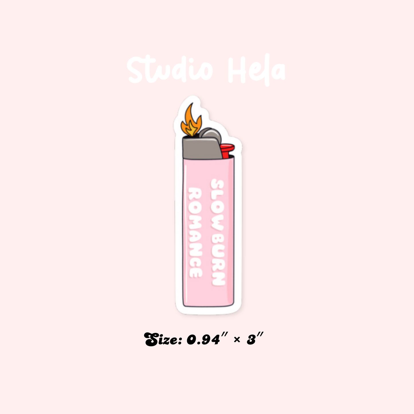 Slow Burn Romance Lighter - Vinyl Sticker 3”