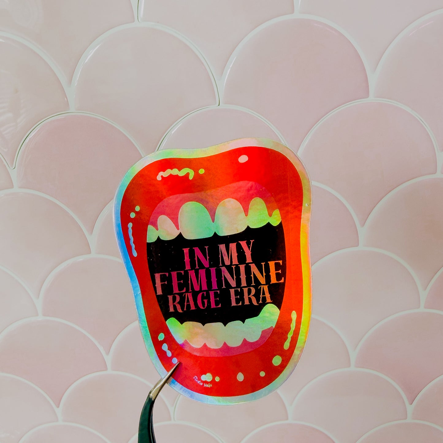 In My Feminine Rage Era • 3” Holographic Vinyl Sticker