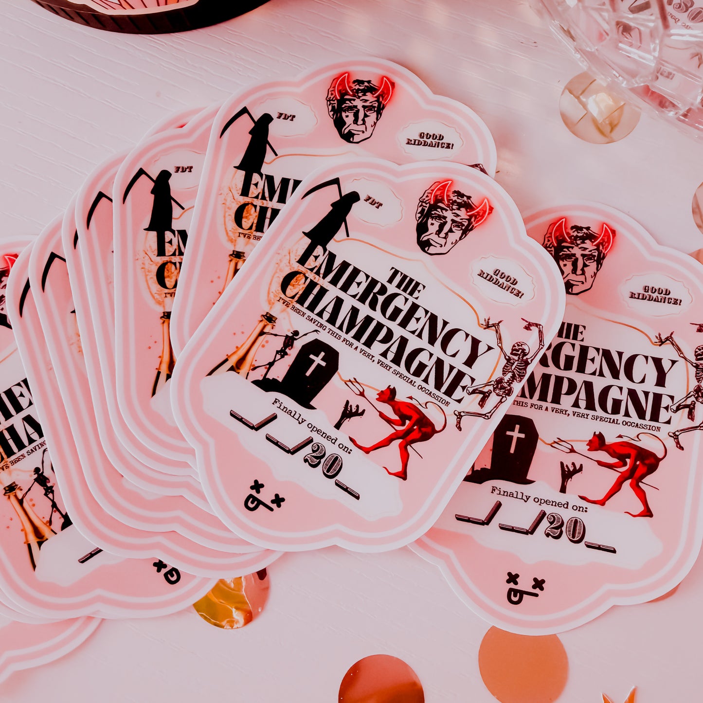 The Emergency Champagne • Limited Edition Novelty Bottle Label