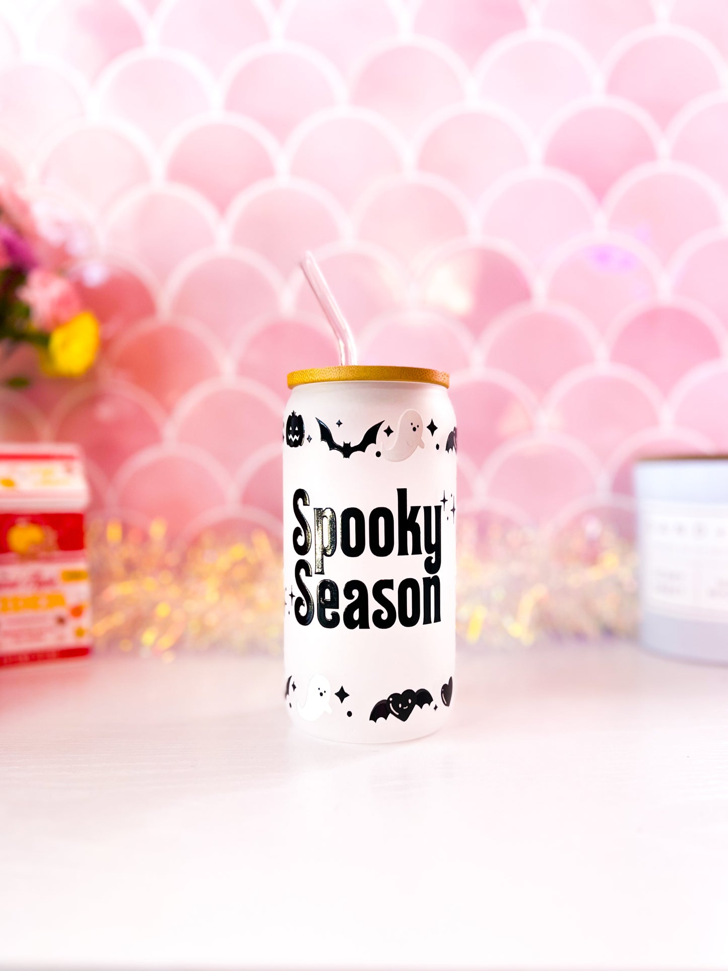 Spooky Season - 16oz Frosted Glass Tumbler (Choose a Design)