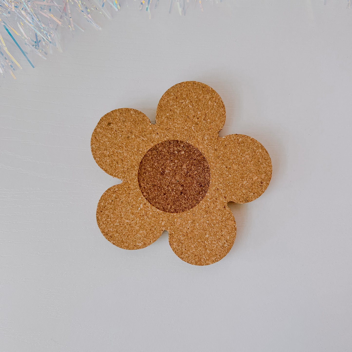 Retro Flower Cork Coaster