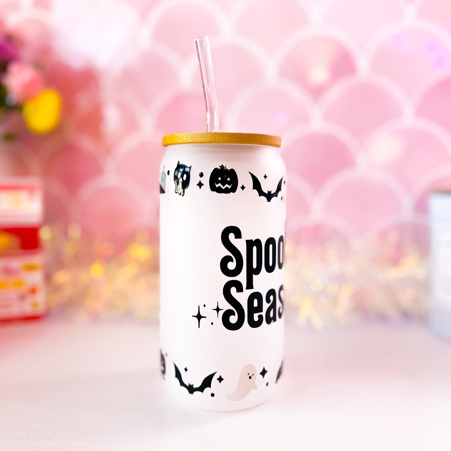 Spooky Season 16oz Frosted Glass Tumbler