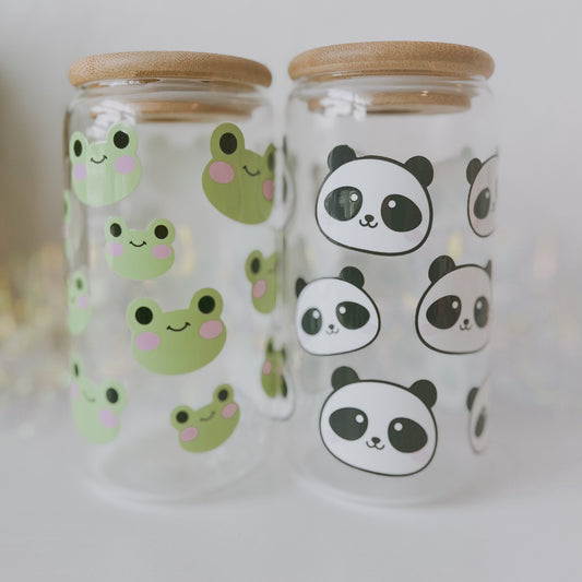 Panda - 16oz Glass Tumbler