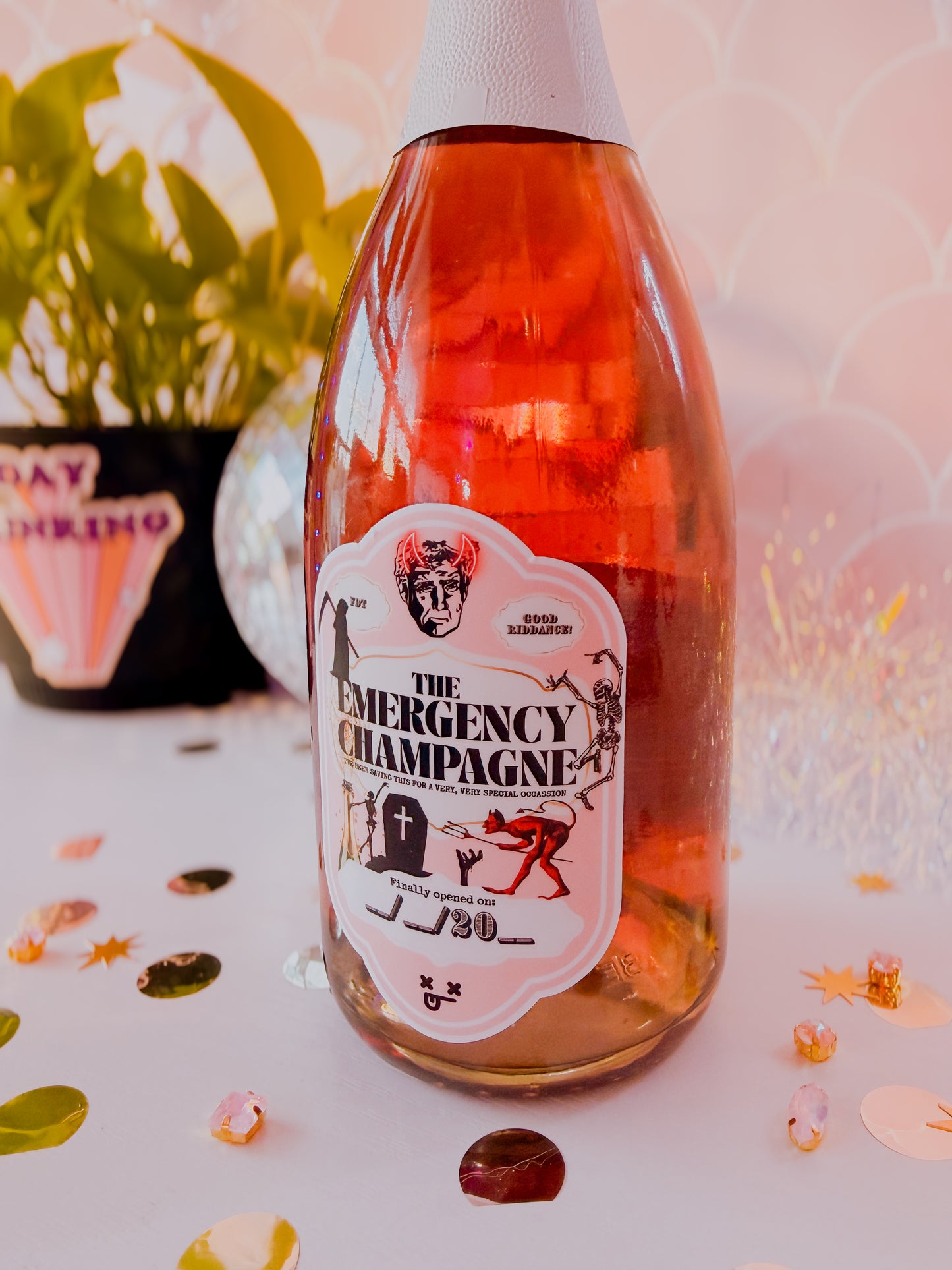 The Emergency Champagne • Limited Edition Novelty Bottle Label