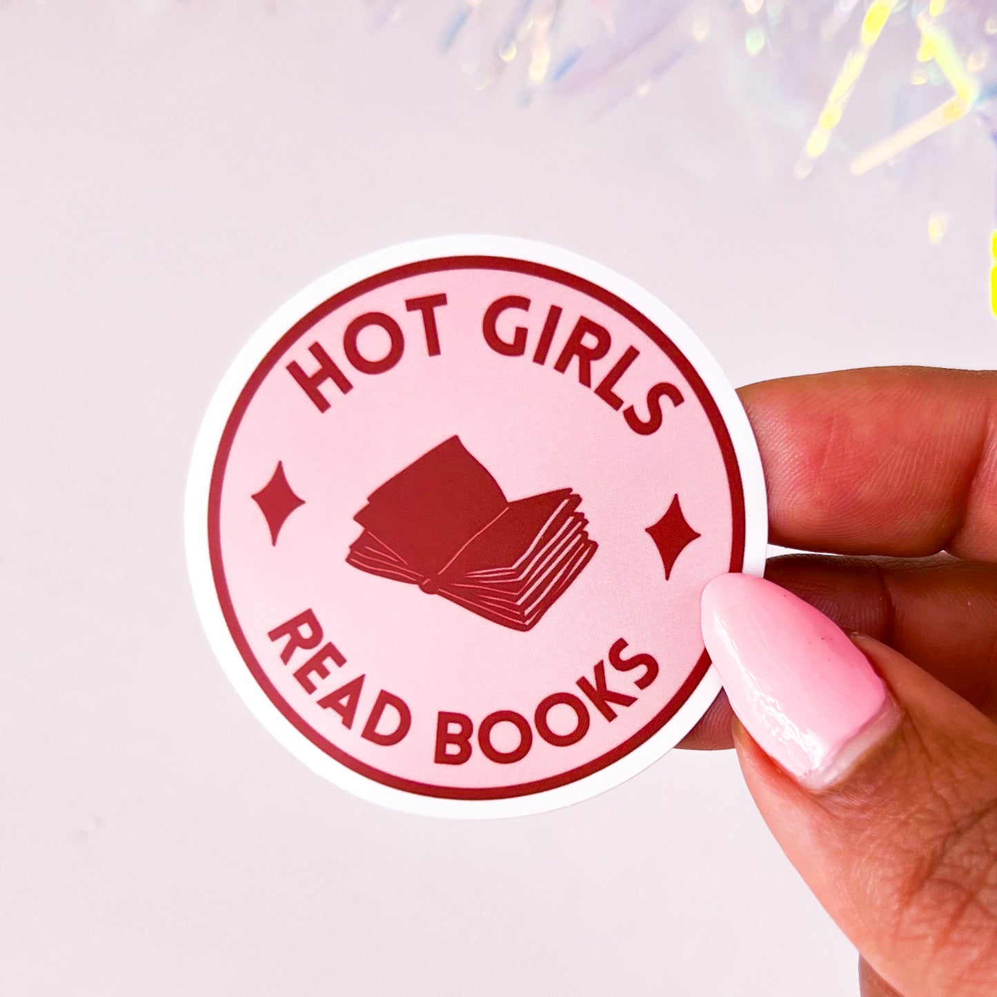 Hot Girls Read Books Vinyl Sticker