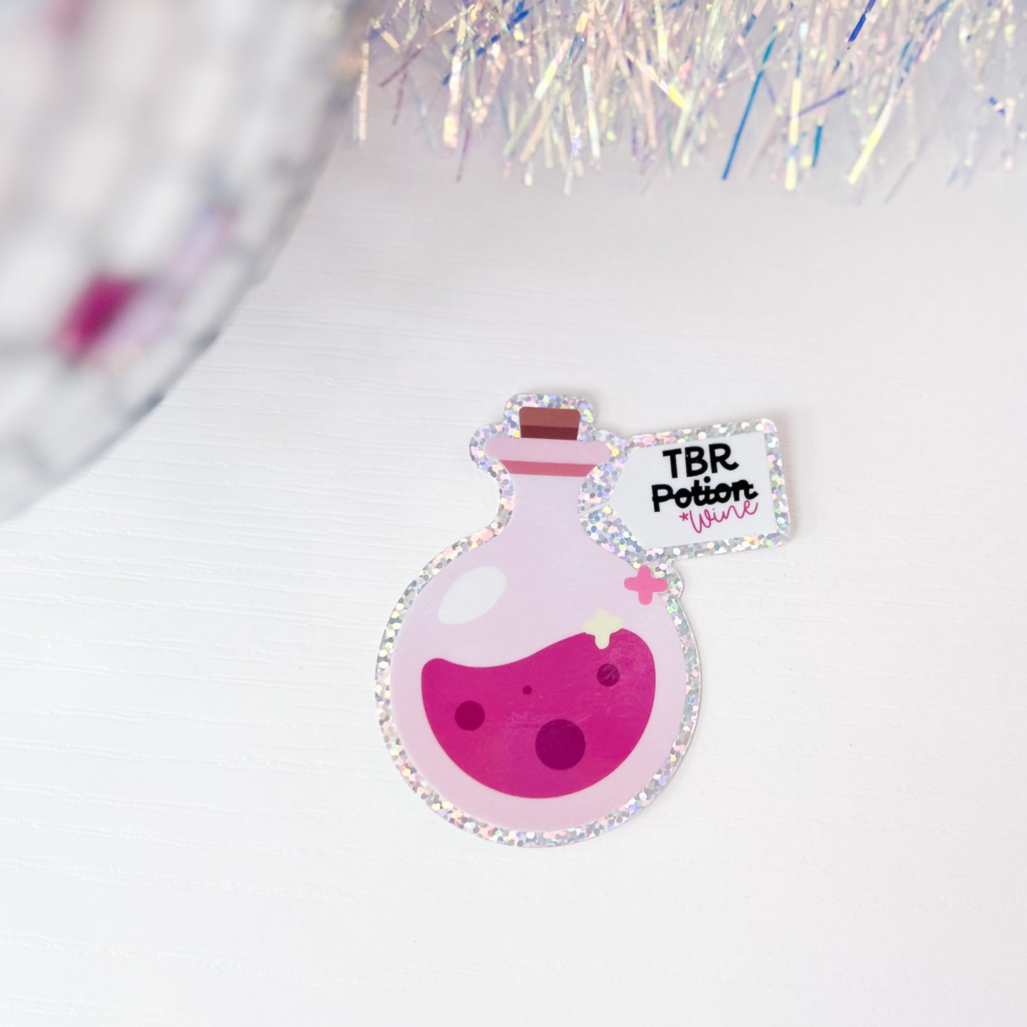 TBR Potion JK It's Wine - 3" Vinyl Glitter Sticker