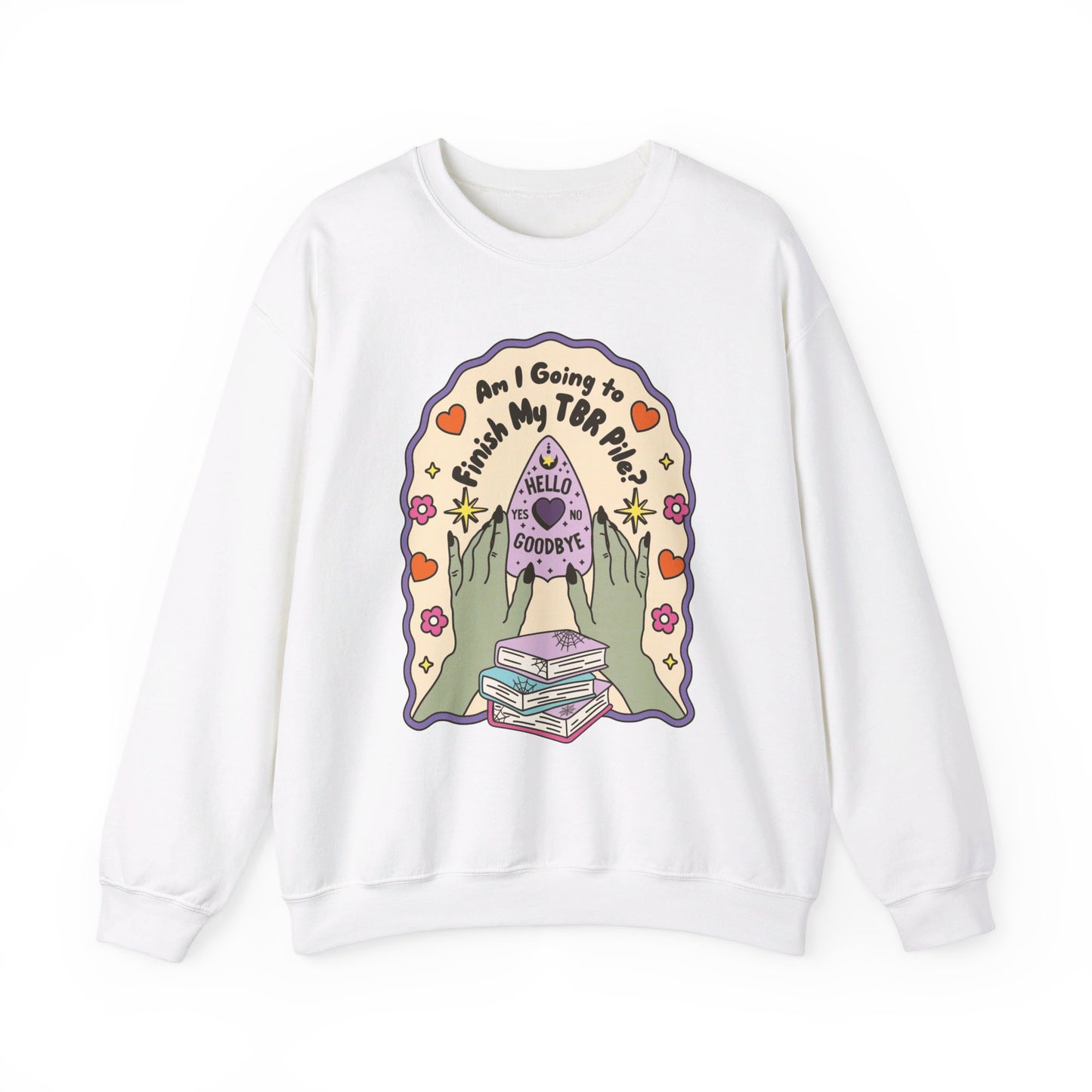 Am I Going To Finish My TBR Pile Ouija - Gildan Unisex Heavy Blend™ Crewneck Sweatshirt