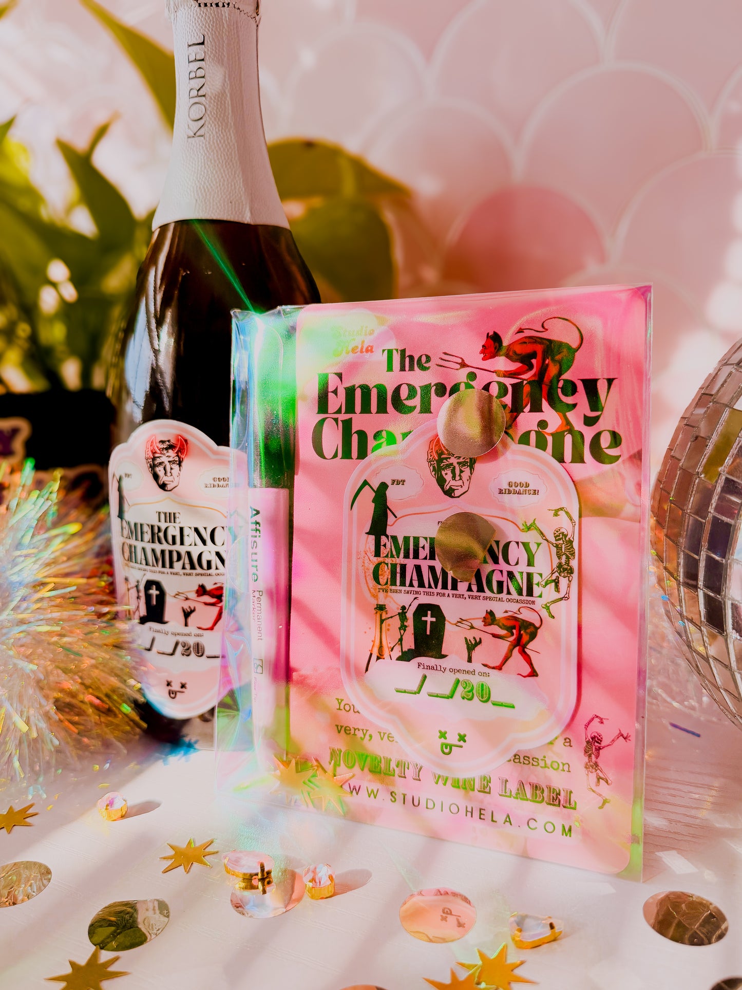 The Emergency Champagne • Limited Edition Novelty Bottle Label