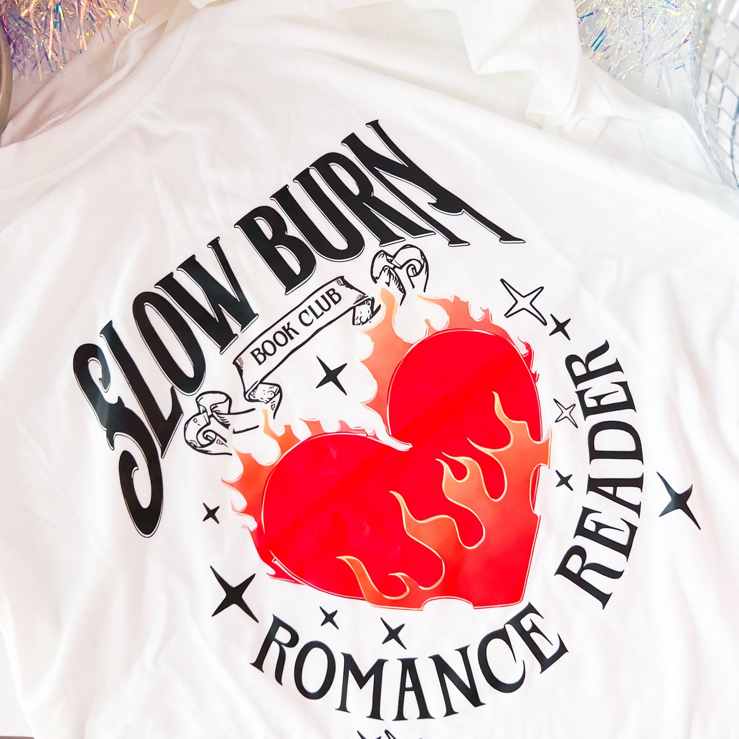 Slow Burn Book Club Romance Reader T-Shirt