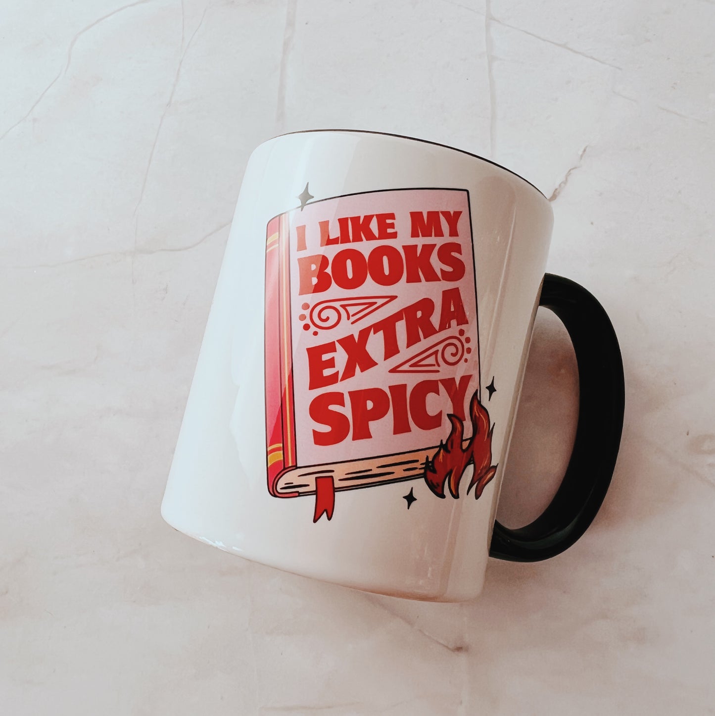 I Like my Books Extra Spicy Funny Coffee Mug