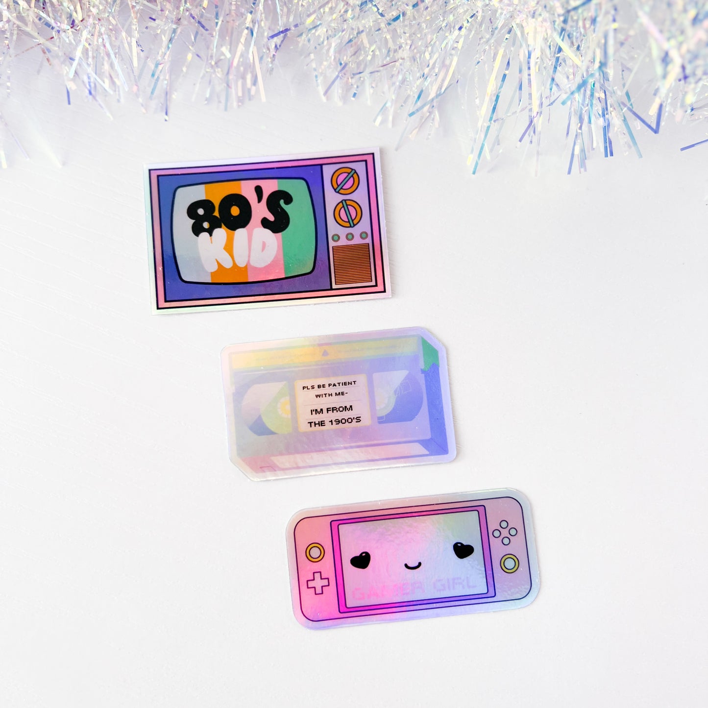 80s Kid - Holographic Vinyl Sticker 3"