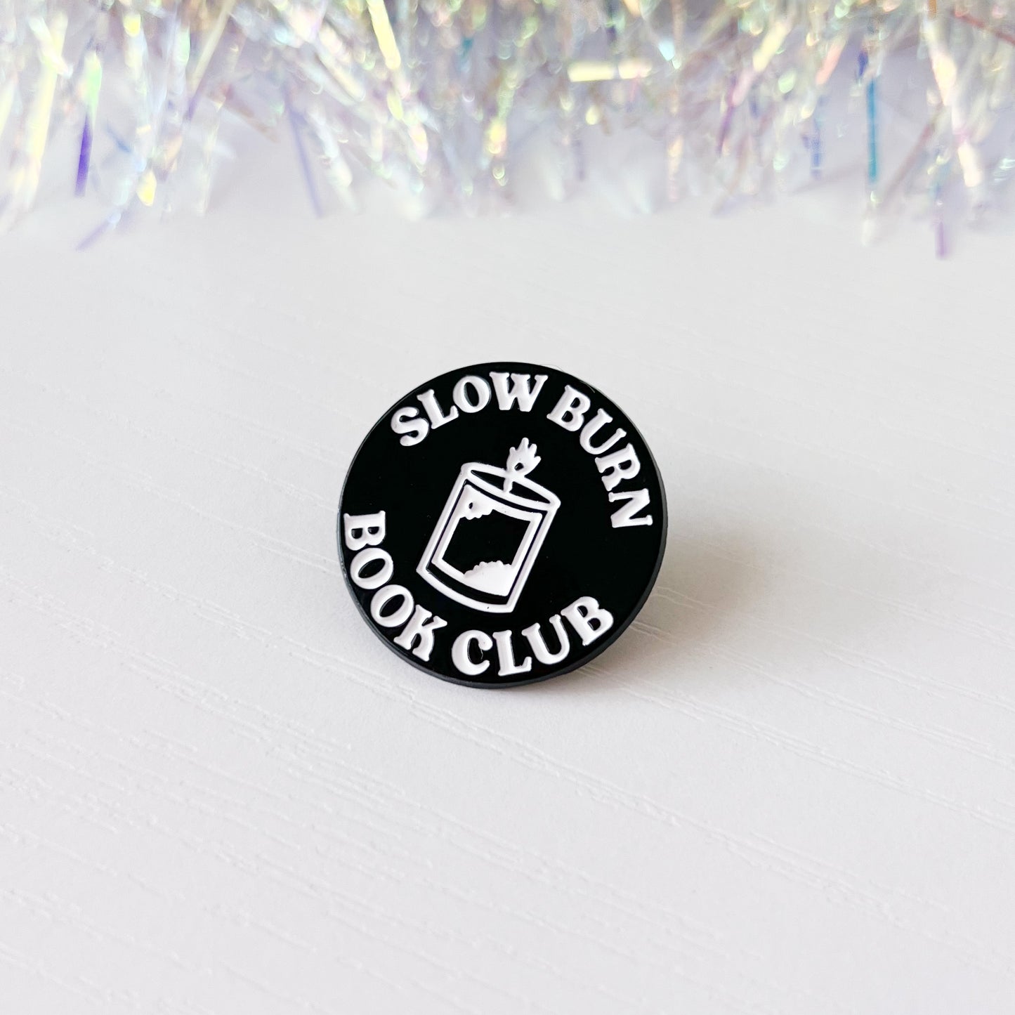 Slow Burn Book Club Enamel Pin