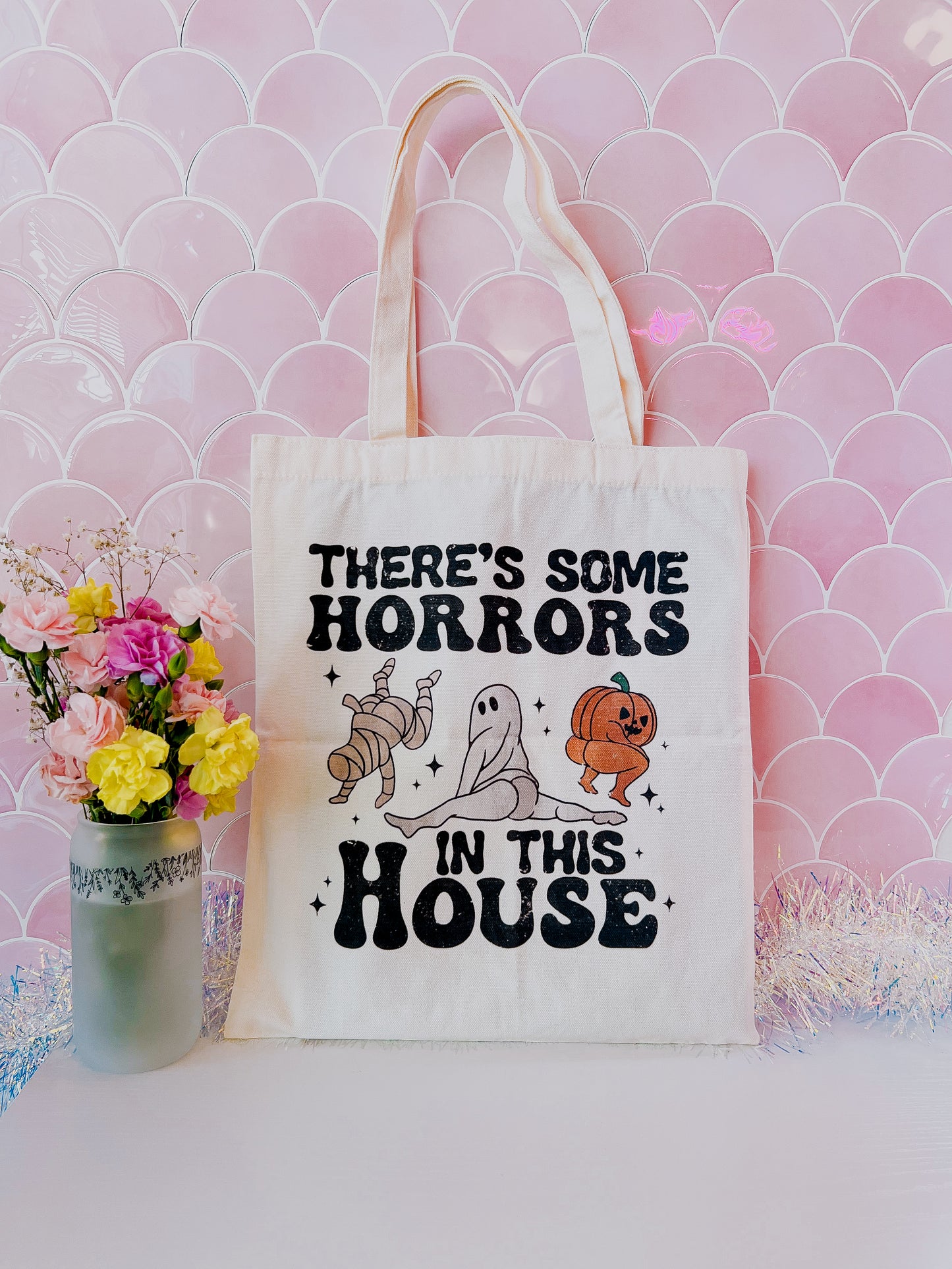 There's Some Horrors In This House Tote Bag