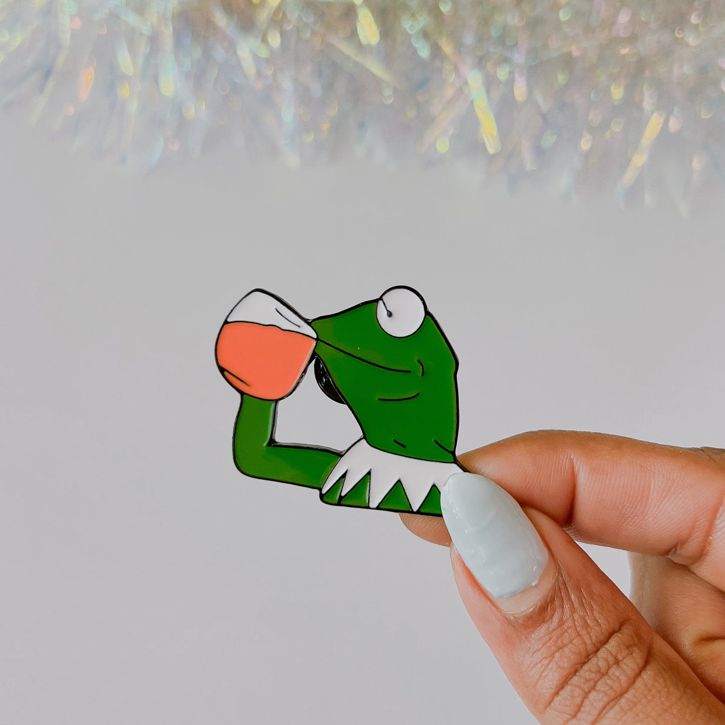 Sips Tea Enamel Pin