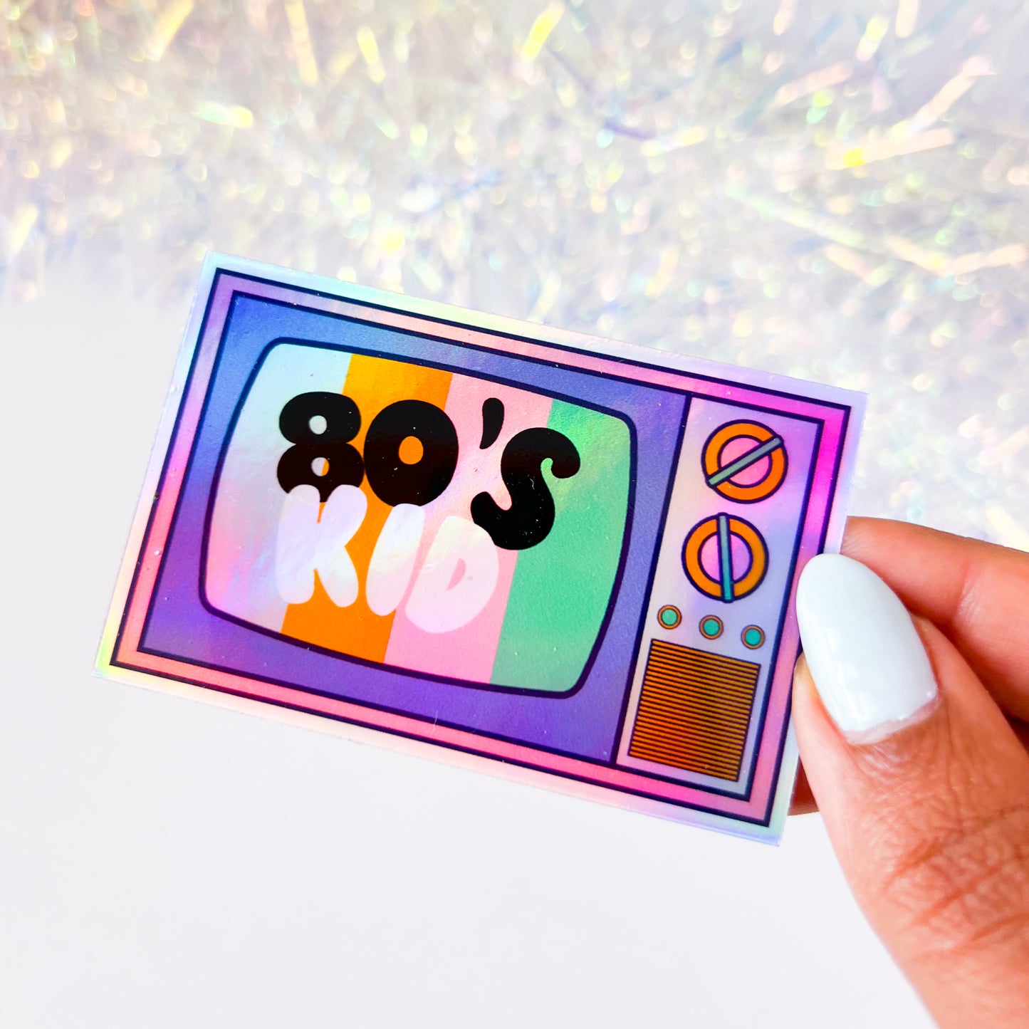 80s Kid - Holographic Vinyl Sticker 3"