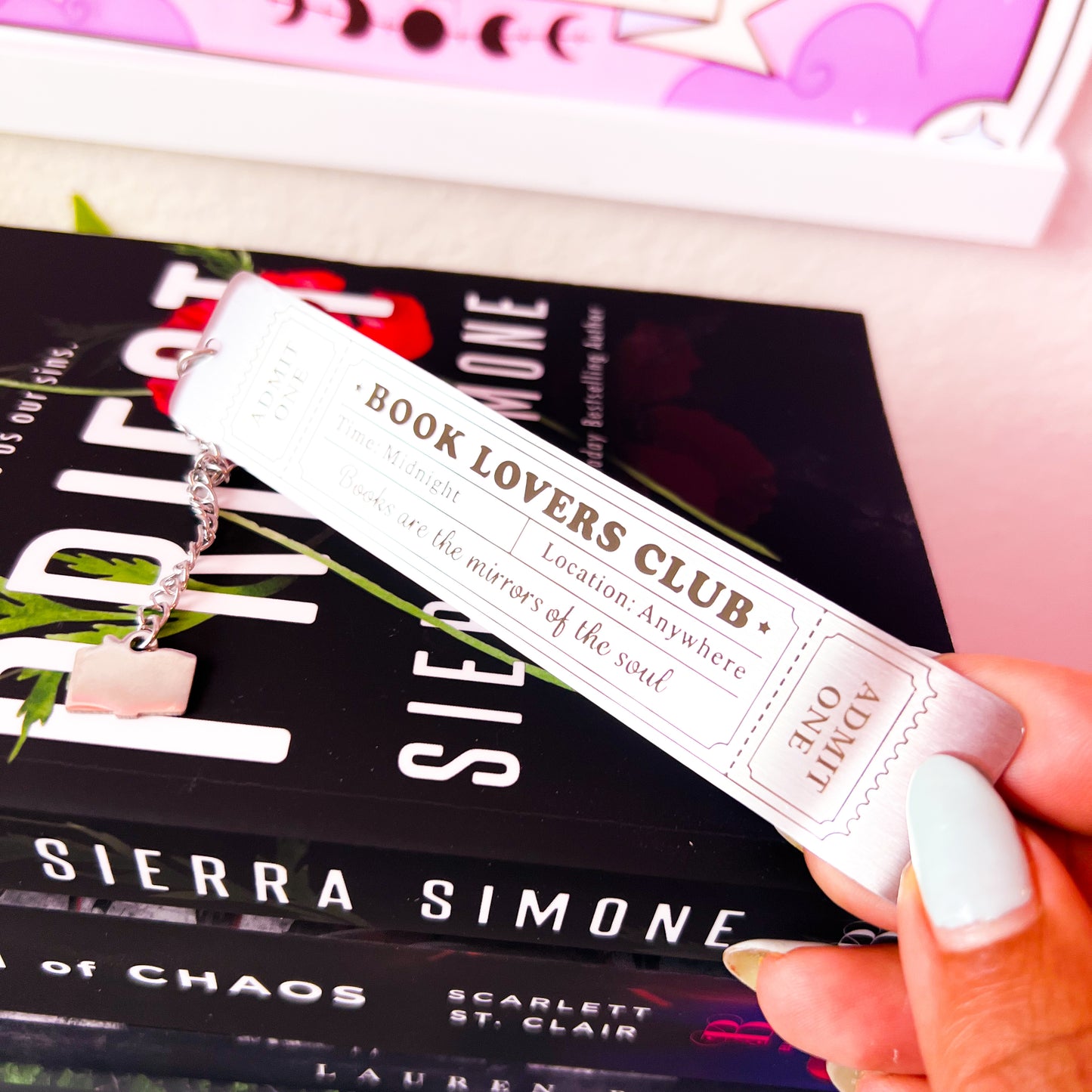 Book Lovers Club Metal Bookmark