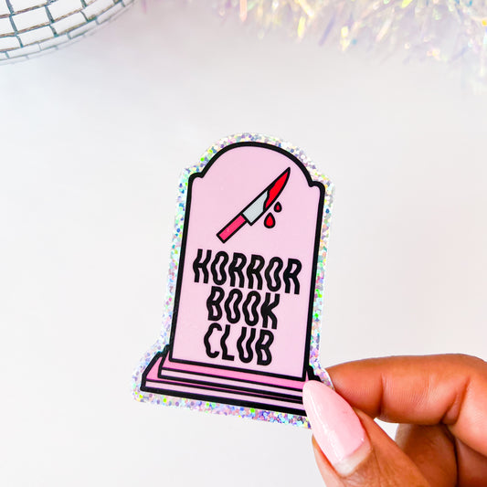 Horror Book Club - 3" Vinyl Glitter Sticker