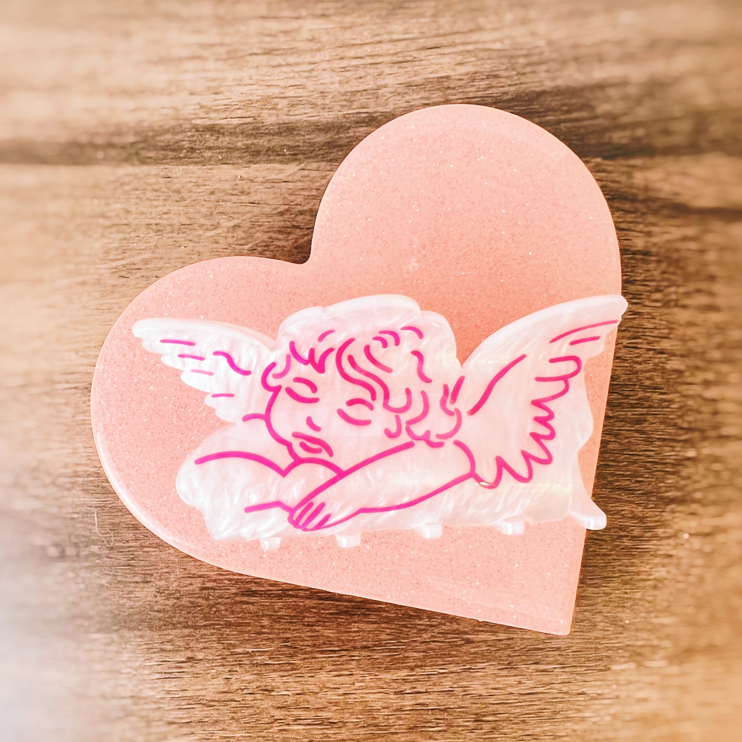 Cupid Valentine Claw Hair Clip