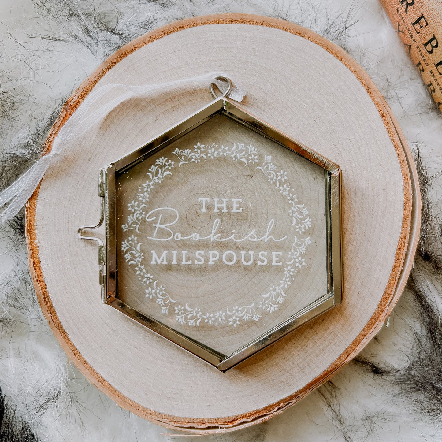 The Bookish Milspouse Collectable Glass Christmas Ornament