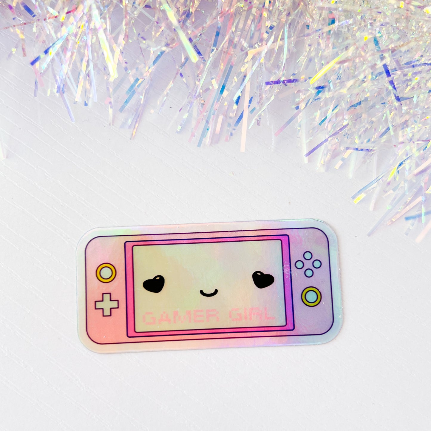 Gamer Girl - Holographic Vinyl Sticker 3"