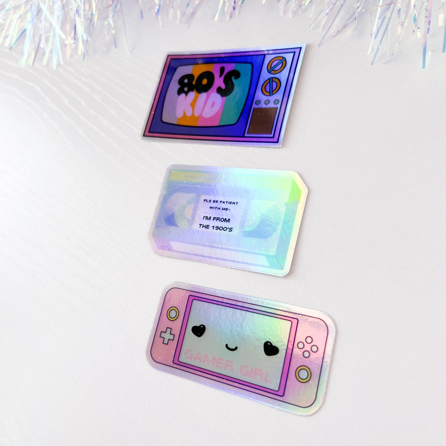 80s Kid - Holographic Vinyl Sticker 3"