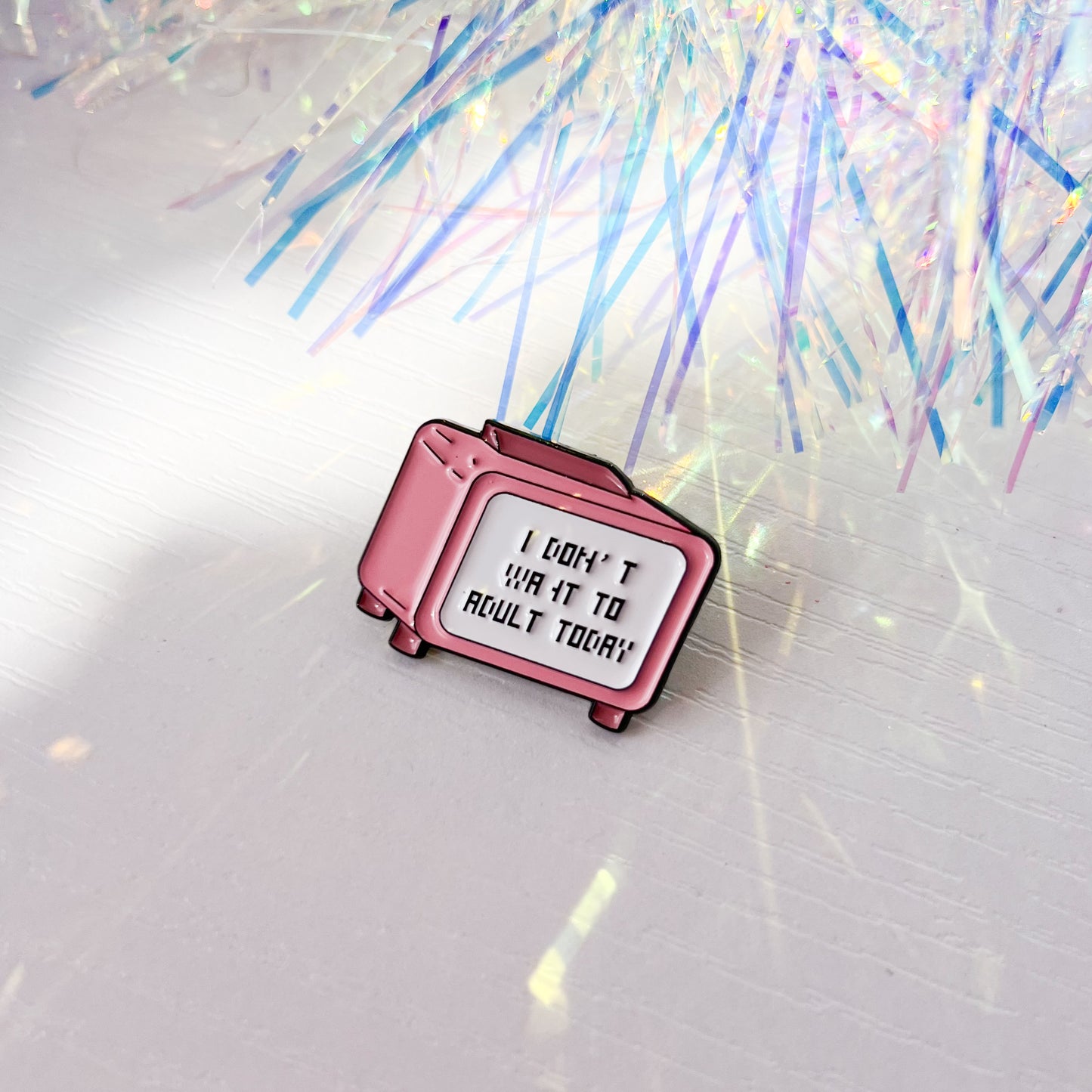 Pink Self Care Enamel Pin