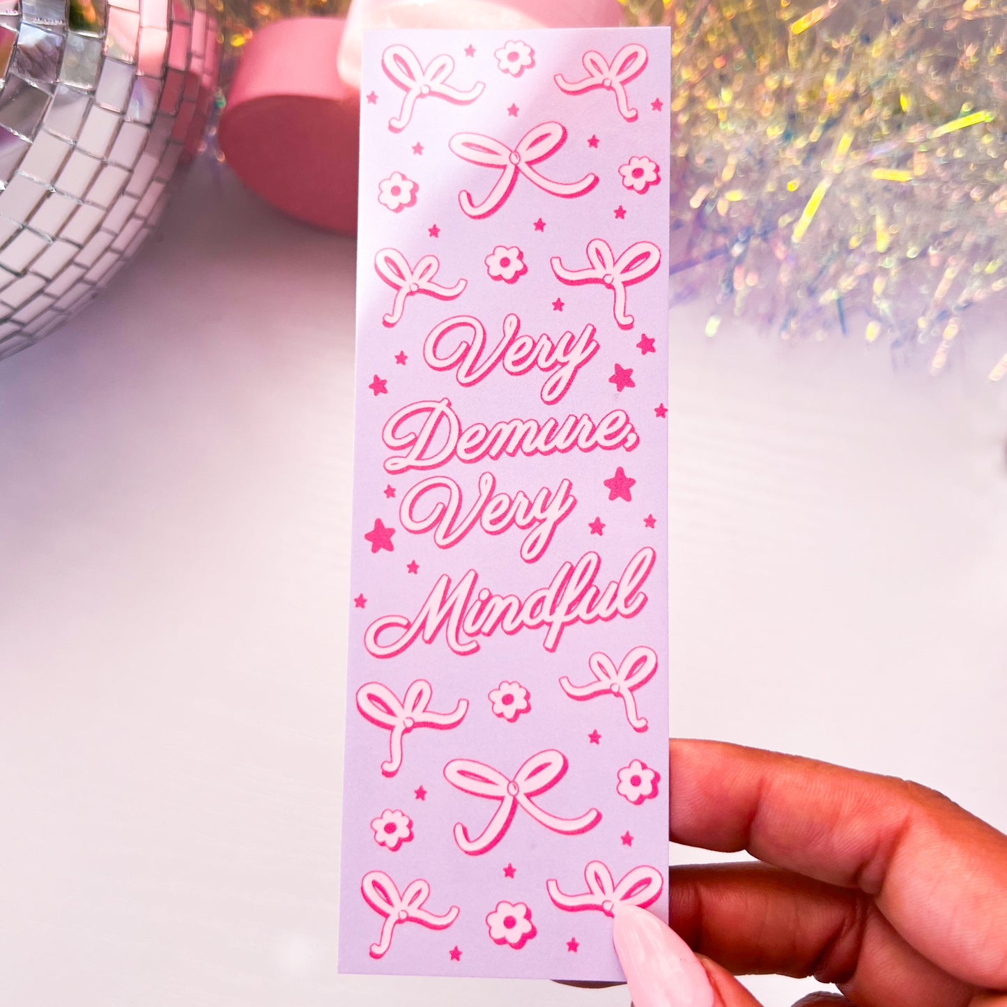 Very Demure Very Mindful Cardstock Bookmark