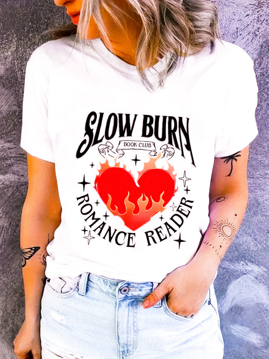 Slow Burn Book Club Romance Reader T-Shirt