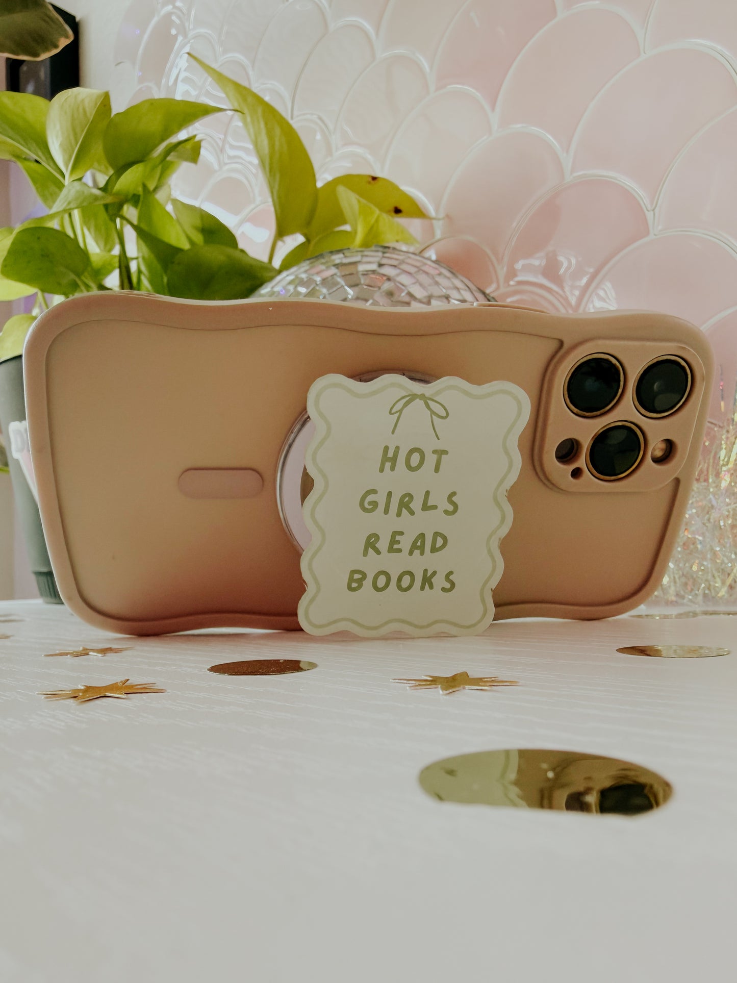 Hot Girls Read Books • Magnetic Phone Holder