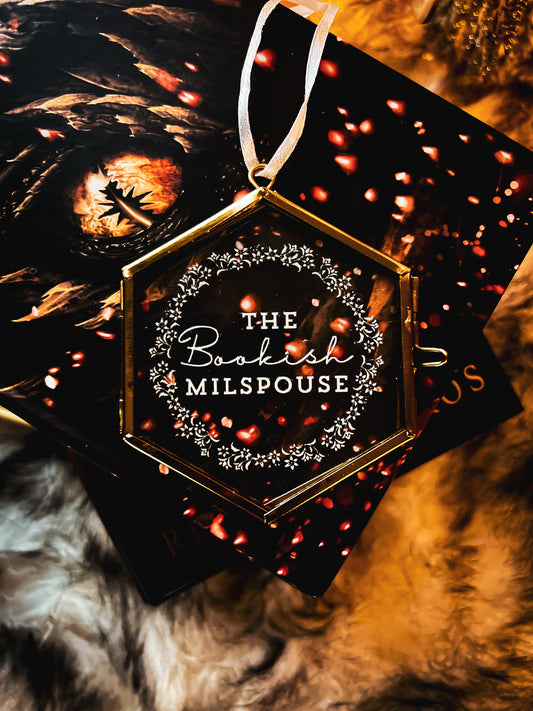 The Bookish Milspouse Collectable Glass Christmas Ornament