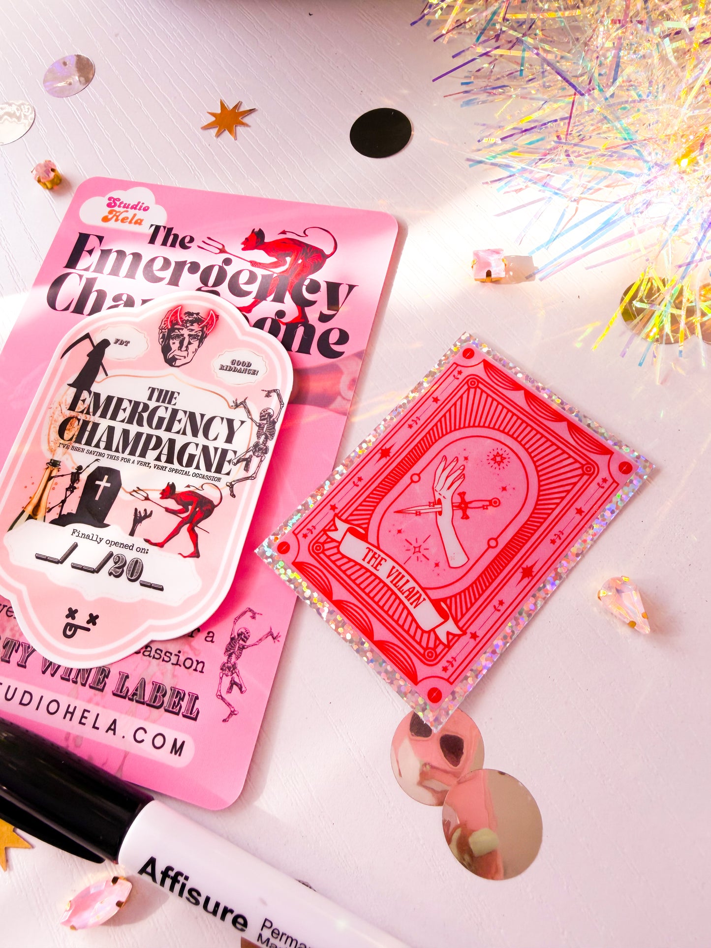 The Emergency Champagne • Limited Edition Novelty Bottle Label