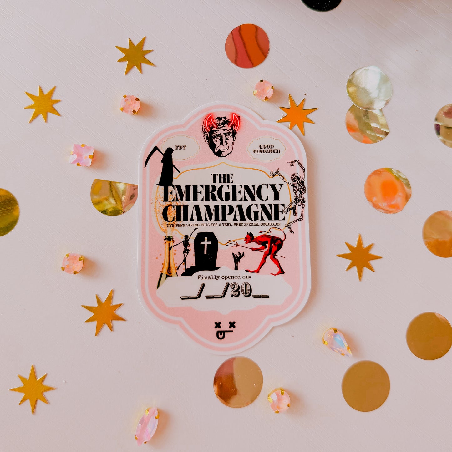 The Emergency Champagne • Limited Edition Novelty Bottle Label