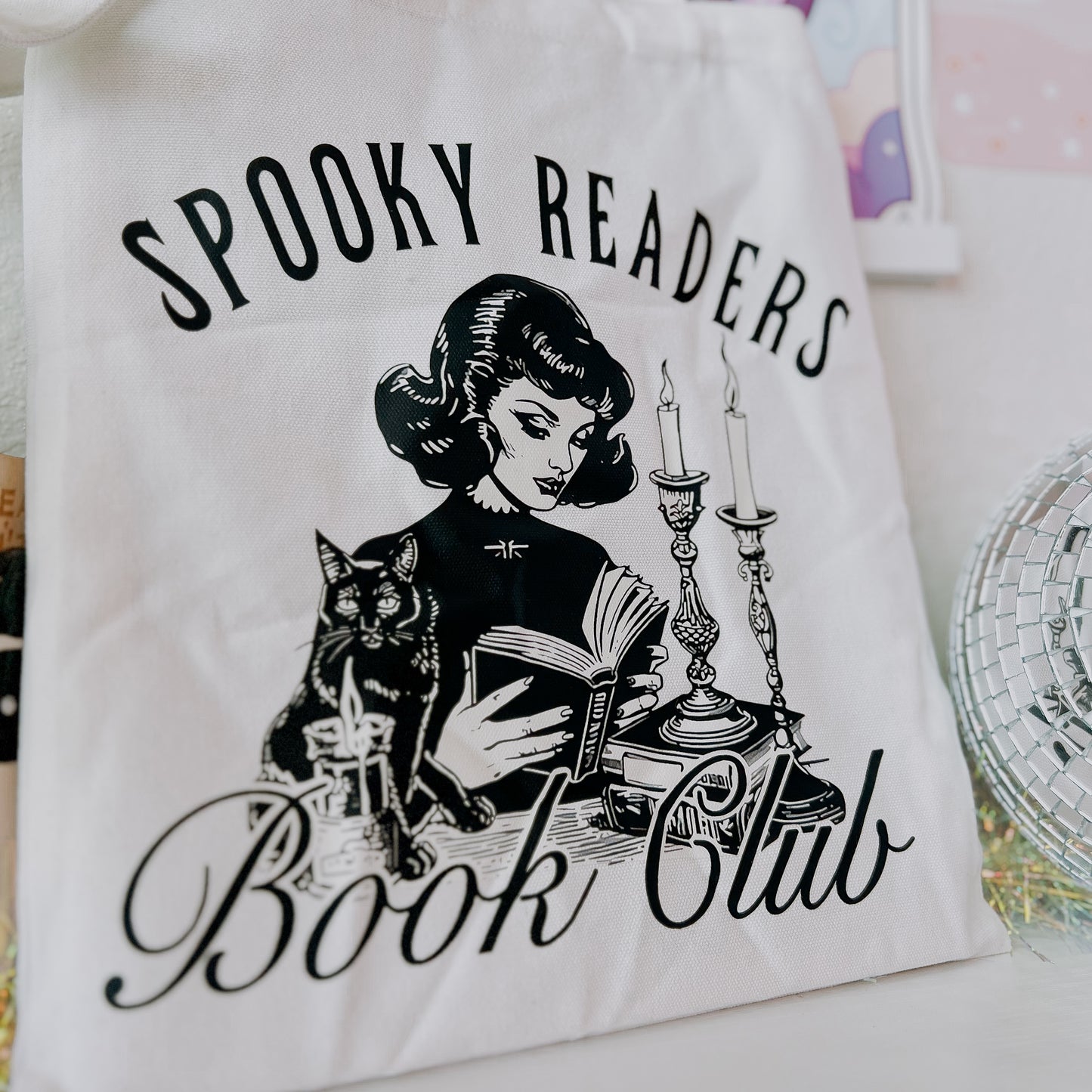 Spooky Readers Book Club • Canvas Book Tote Bag