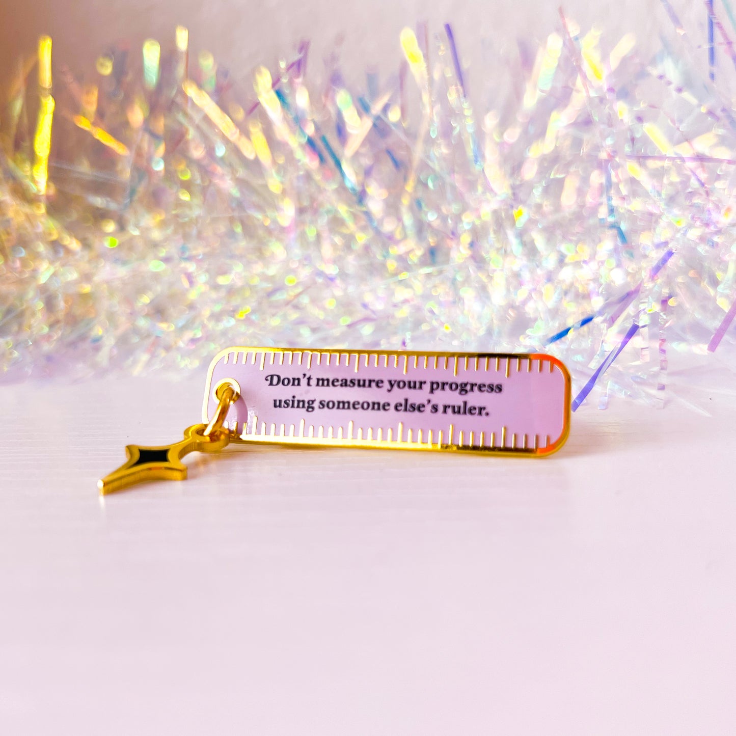 Don't Measure Your Progress Using Someone Else's Ruler - Premium Enamel Pin