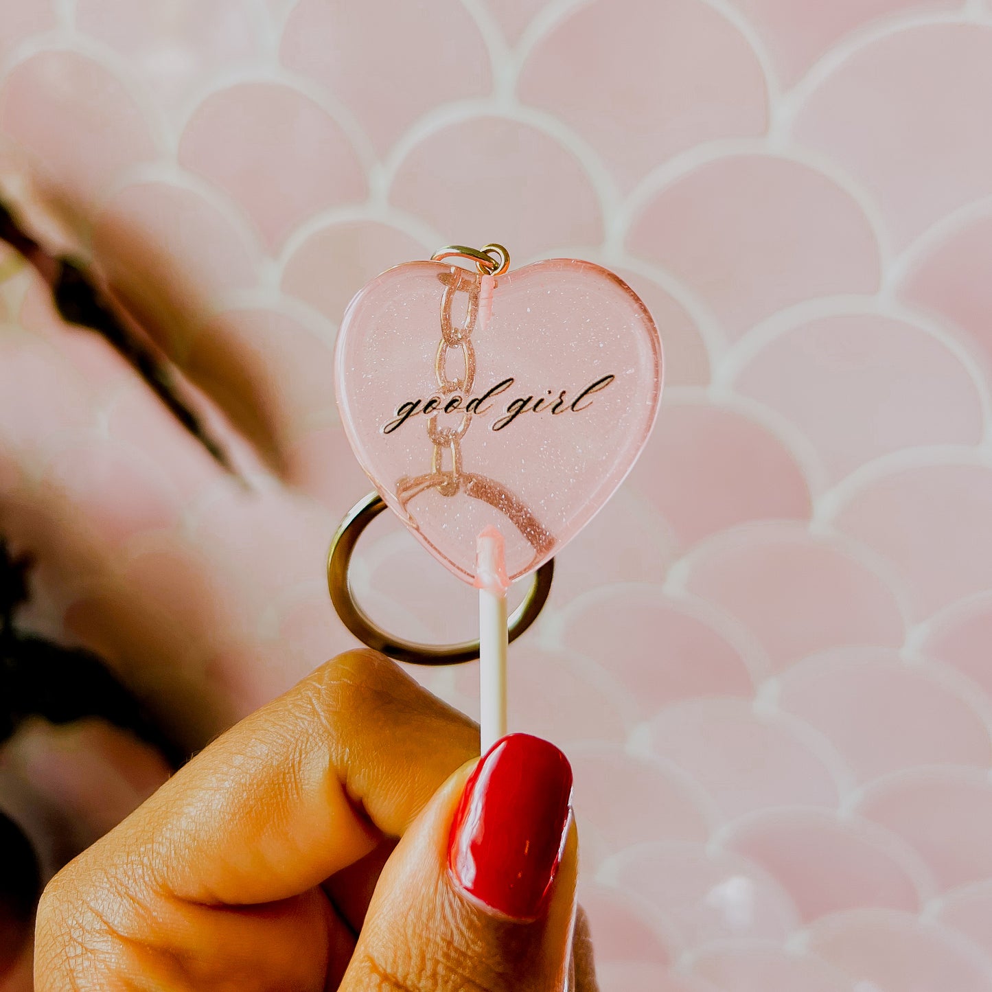 Good Girl Sucker Acrylic Keychain