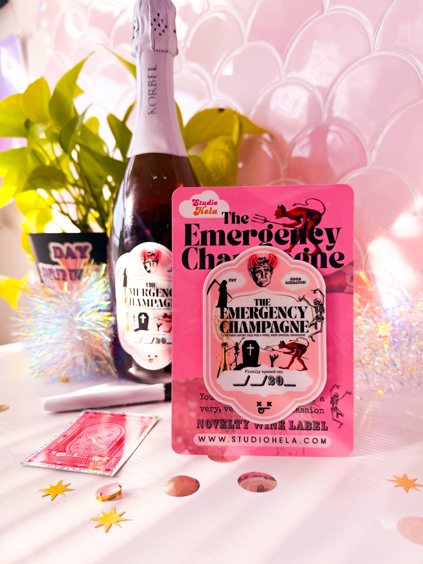 The Emergency Champagne • Limited Edition Novelty Bottle Label