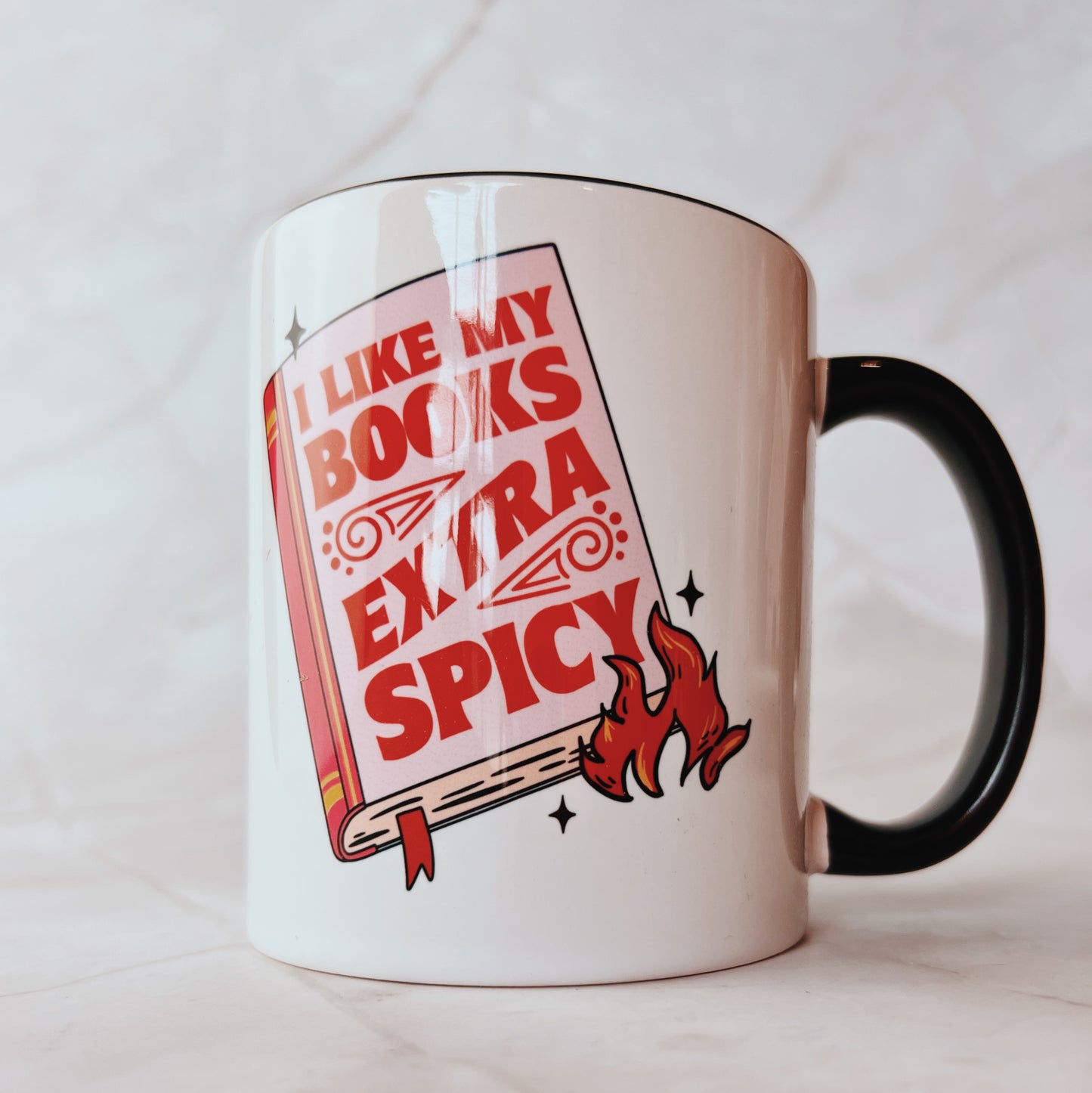 I Like my Books Extra Spicy Funny Coffee Mug