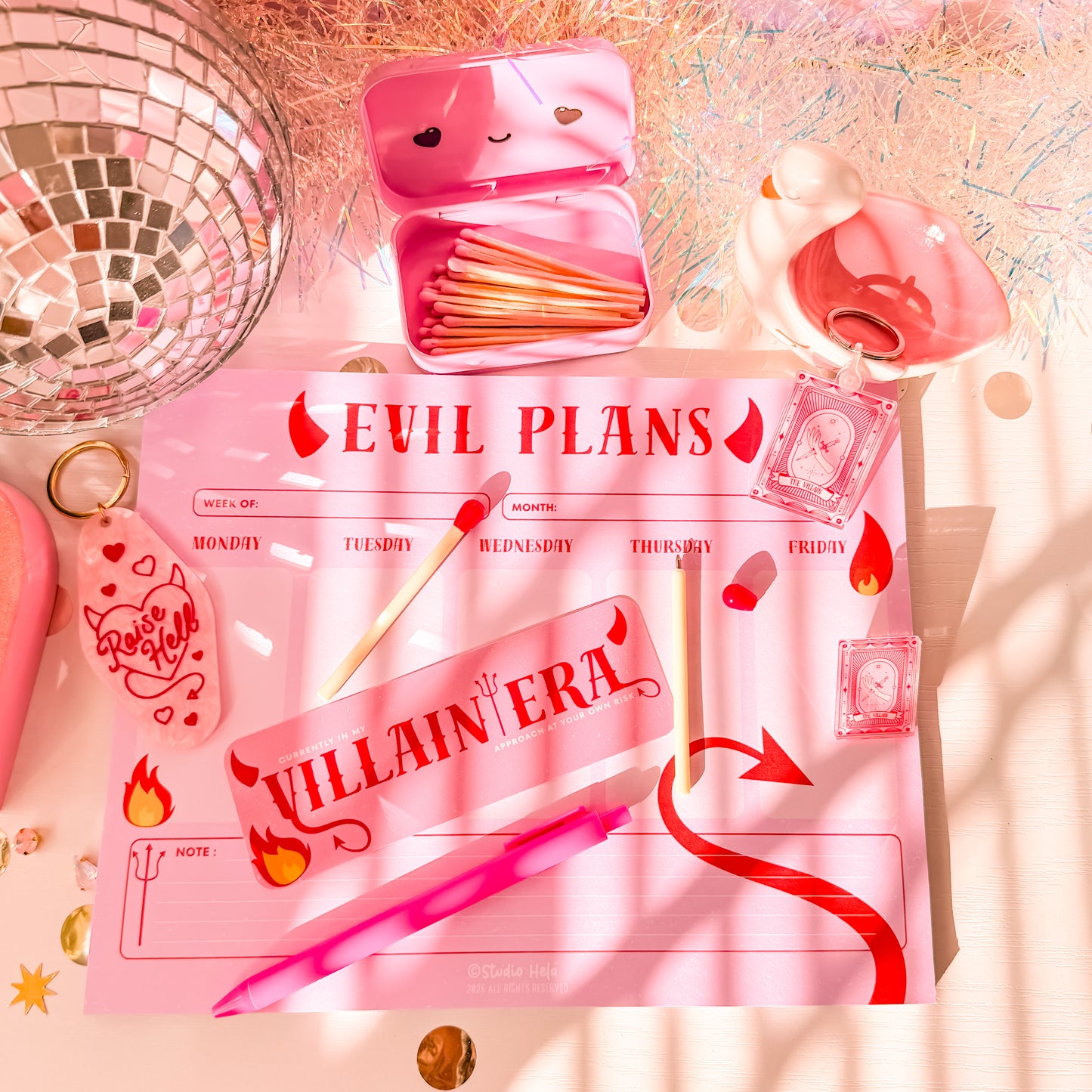 Evil Plans • 11” x 8.5” Weekly Planner Notepad (50 sheets)