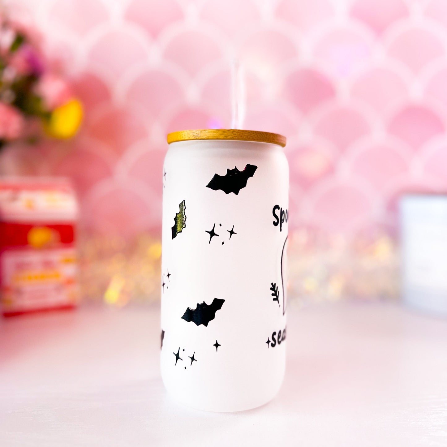 Spooky Season 16oz Frosted Glass Tumbler