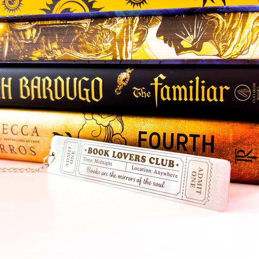 Book Lovers Club Metal Bookmark