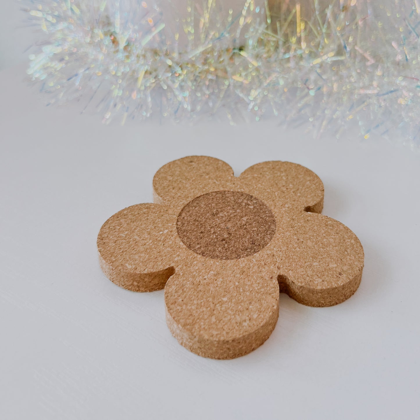 Retro Flower Cork Coaster