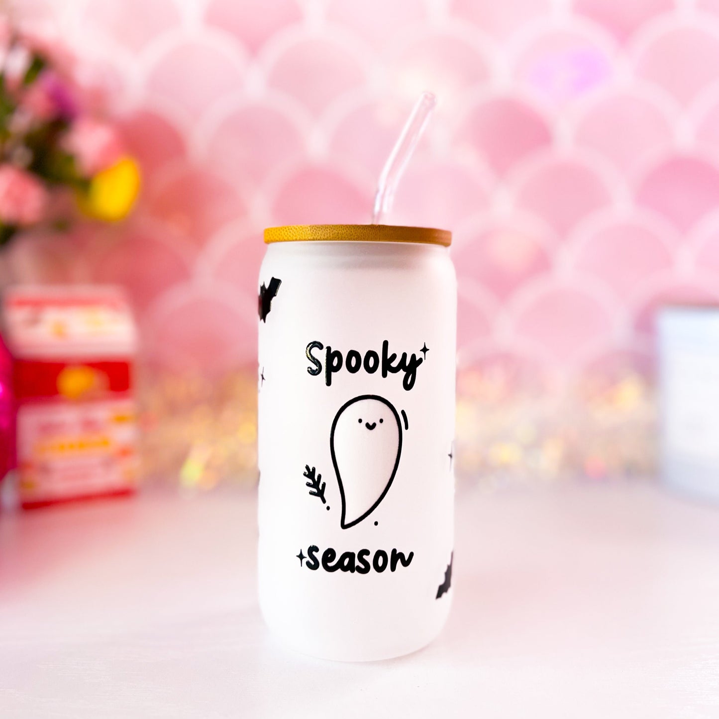 Spooky Season 16oz Frosted Glass Tumbler