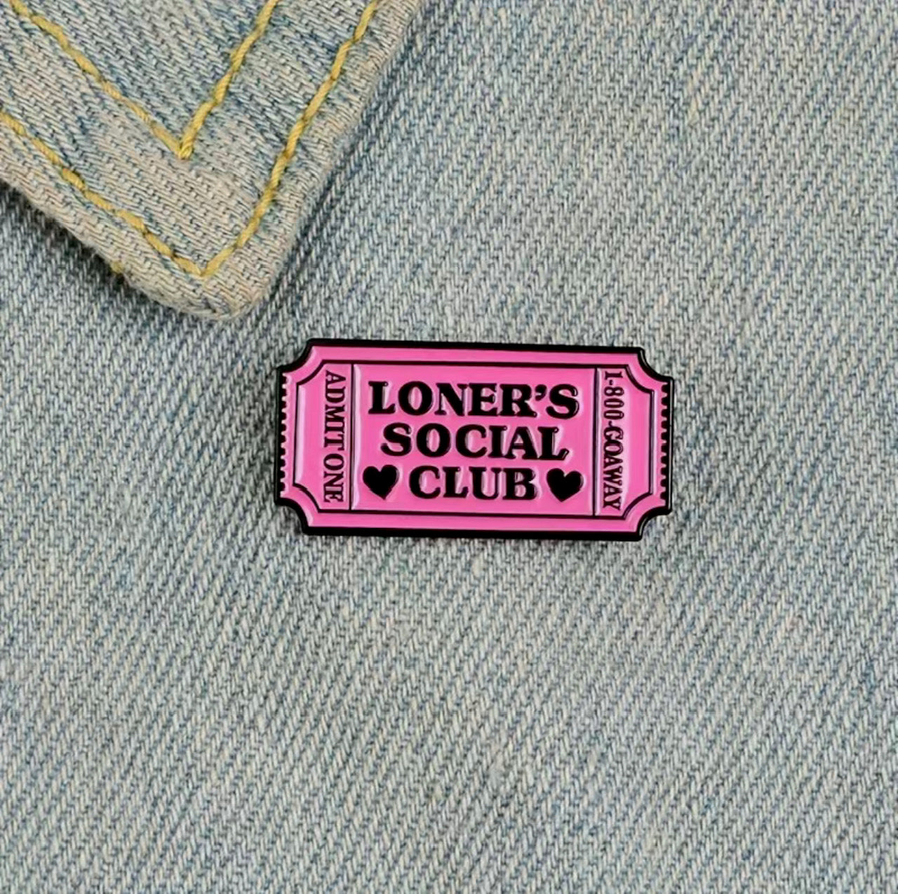 Loner's Social Club Enamel Pin