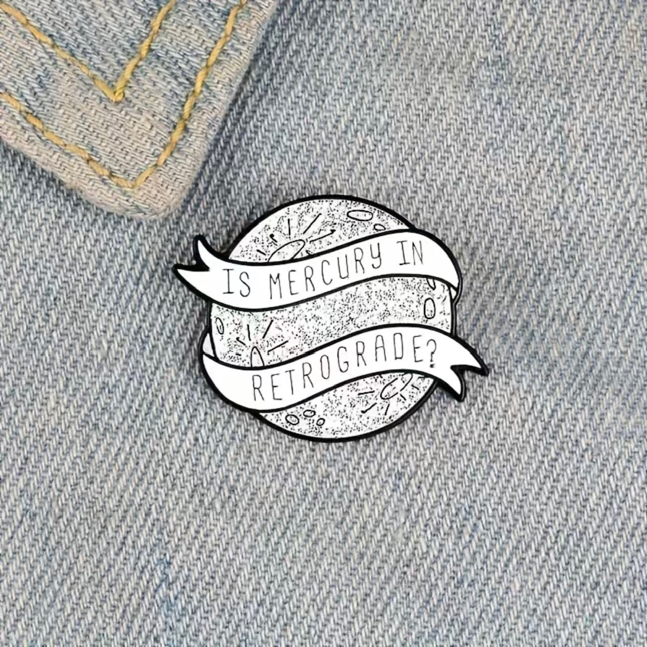 Mercury Retrograde Enamel Pin