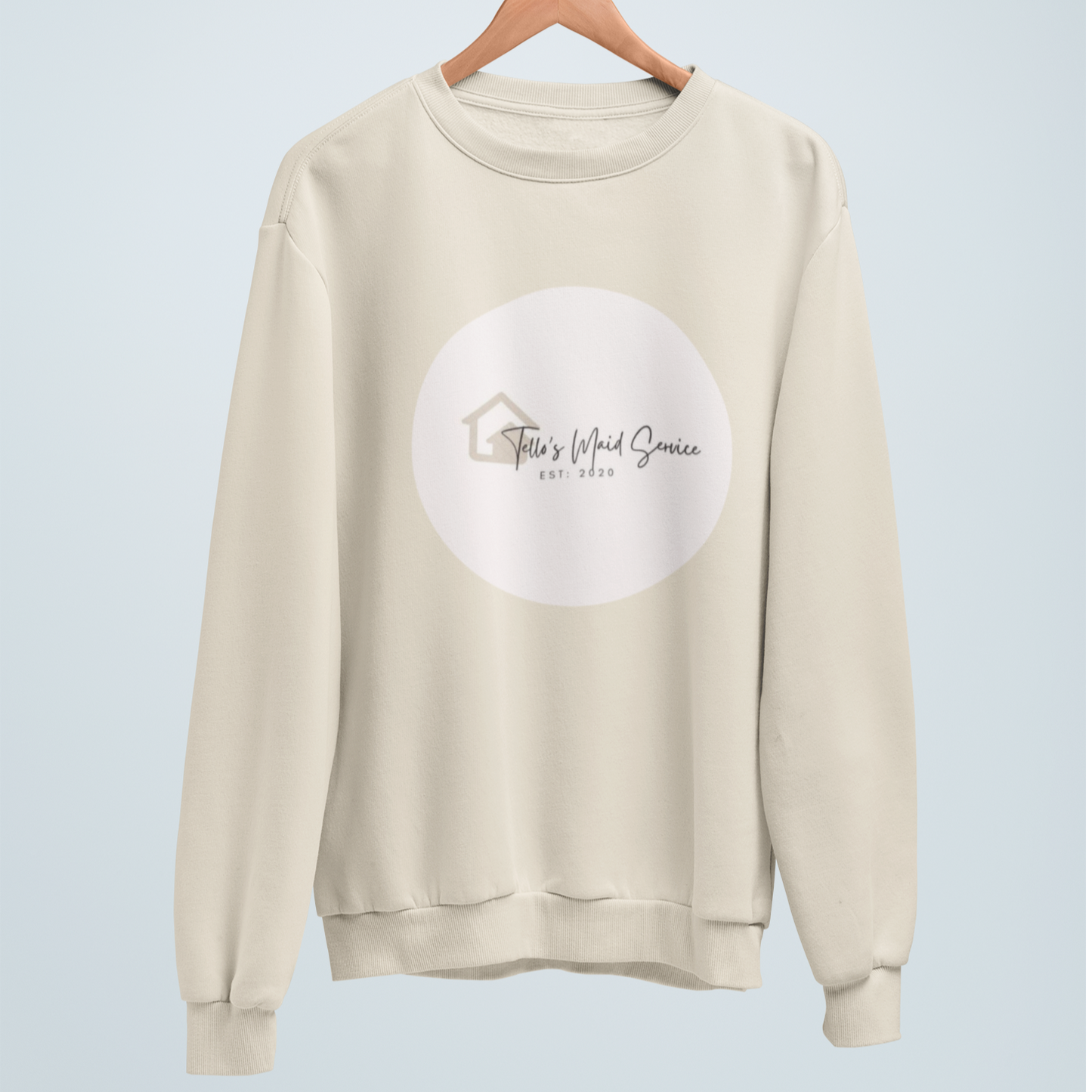 Custom Small Business Logo Sweatshirt - Front Logo & Back QR Code