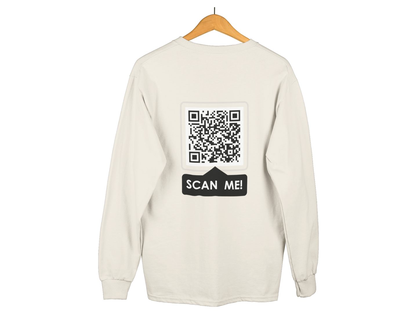 Custom Small Business Logo Sweatshirt - Front Logo & Back QR Code