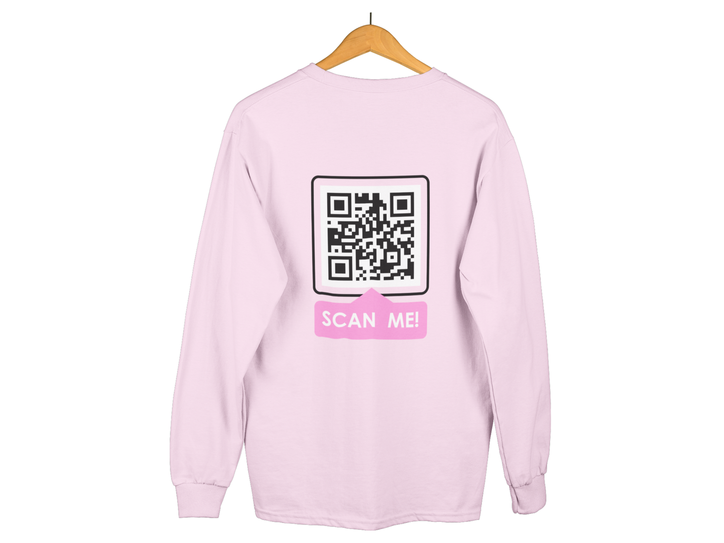 Custom Small Business Logo Sweatshirt - Front Logo & Back QR Code