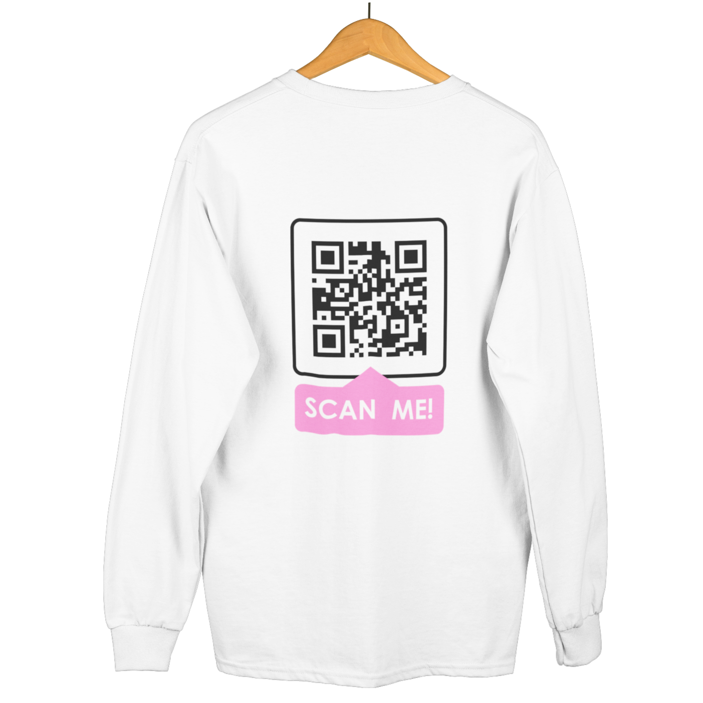 Custom Small Business Logo Sweatshirt - Front Logo & Back QR Code